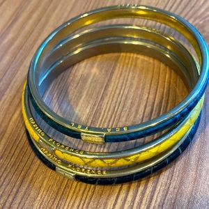 LOT OF 3 VINTAGE MAXIMO FLORENCE SCA-TEL SNAKESKIN REPTILE GOLD BANGLE BRACELETS
